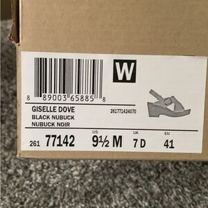 Clarks Black Nubuck Women's Sandals